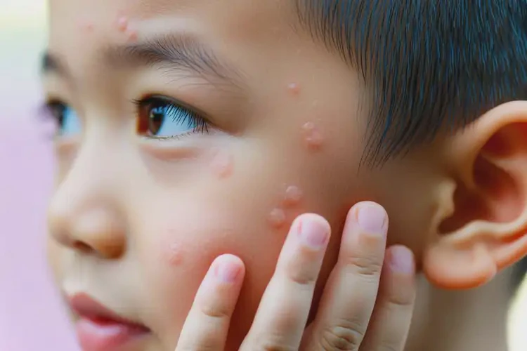 孩子脸上偶尔长湿疹不管它会自己自愈吗(图3)