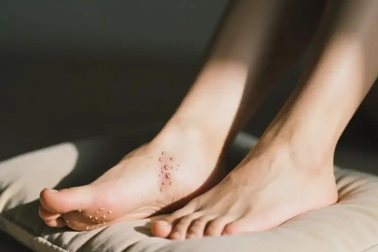 女生腳上經(jīng)常長濕疹不管它會自己好嗎(圖2)