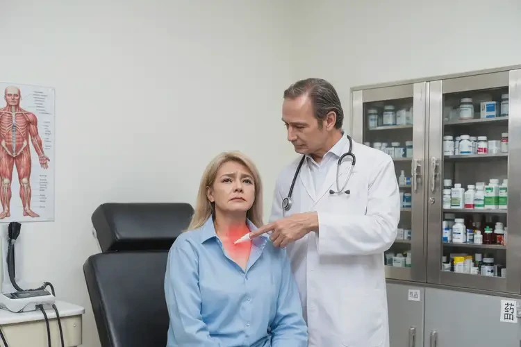 女生脖子上經(jīng)常長濕疹不管它會自己好嗎(圖2)