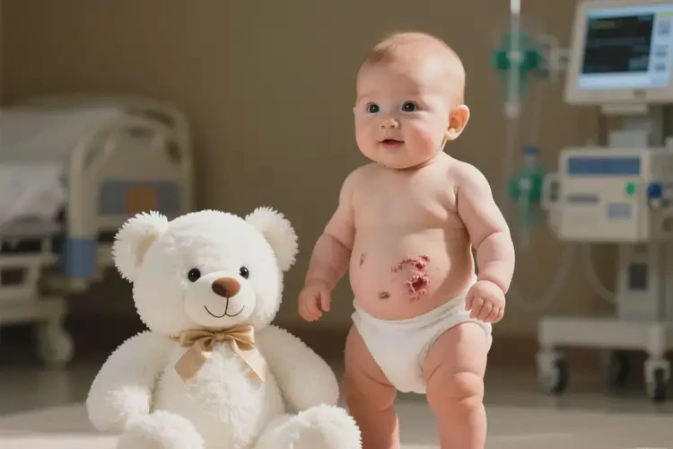 寶寶肚子上長(zhǎng)濕疹不管它會(huì)自己好嗎(圖1)
