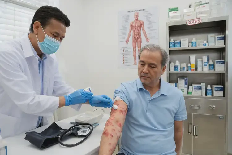 男性手臂上出現(xiàn)濕疹不管它會自己自愈嗎(圖3)