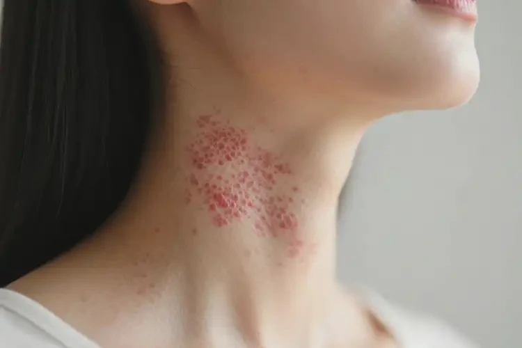 女生脖子长湿疹不管它会自己痊愈吗(图4)