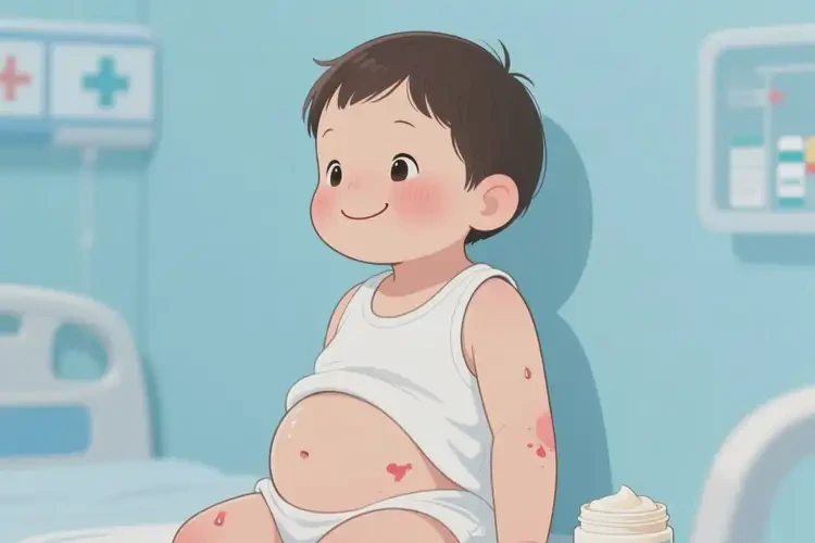 兒童肚子上出濕疹能夠徹底治愈嗎(圖2)