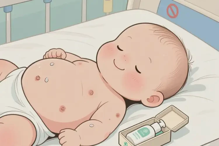 新生兒肚子上偶爾起濕疹能夠徹底治愈嗎(圖2)