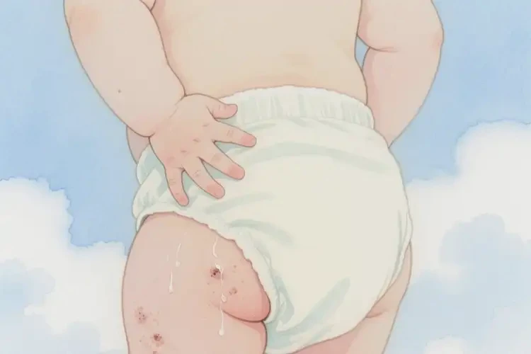 嬰兒屁股偶爾長濕疹不管它會自己好嗎(圖2)