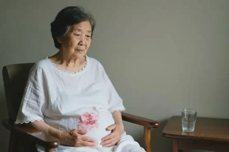 老年人肚子出現(xiàn)濕疹不管它會自己自愈嗎(圖1)