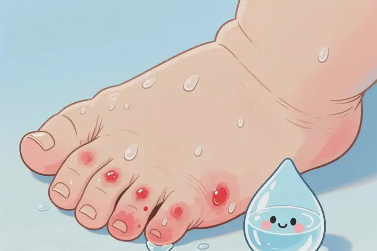 寶寶腳上偶爾起濕疹不管它會(huì)自己自愈嗎(圖3)