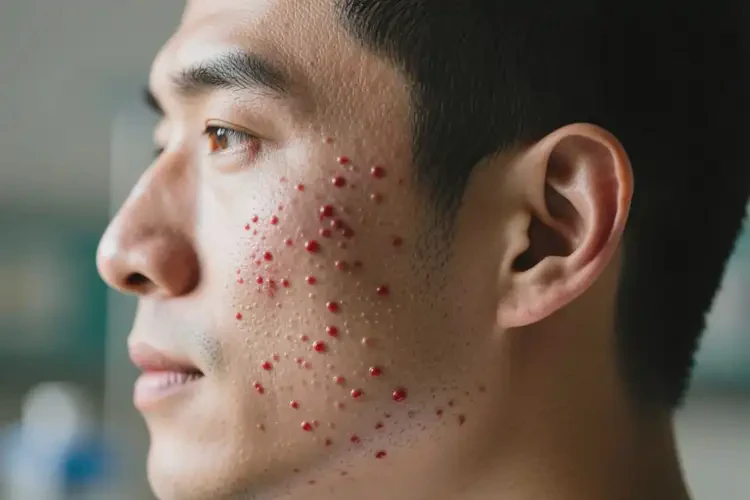 男性面部出湿疹不管它会自己痊愈吗(图2)