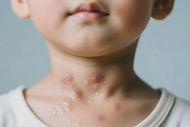 小孩脖子起濕疹可以徹底自愈嗎(圖1)