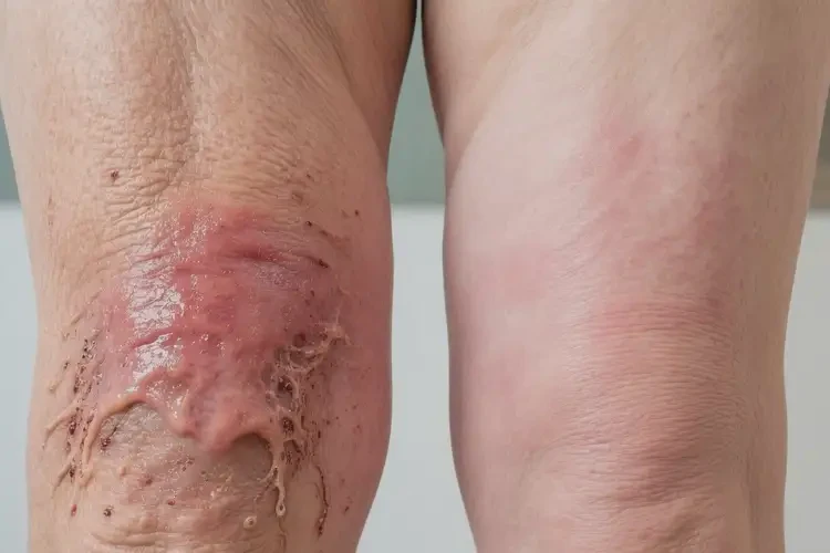 老年人小腿上長濕疹不管它會自己好嗎(圖2)