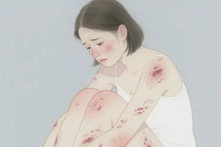 女性全身出現(xiàn)濕疹不管它會(huì)自己自愈嗎(圖3)