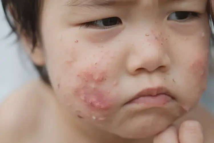 小兒臉上出濕疹不管它會(huì)自己好嗎(圖4)