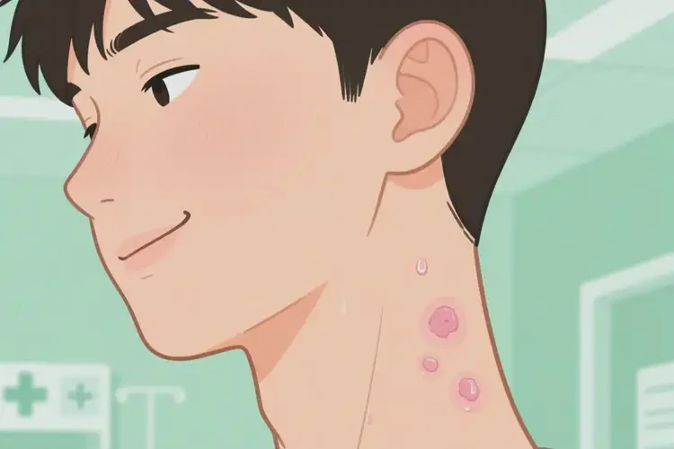男生脖子上長濕疹能徹底自愈嗎(圖1)