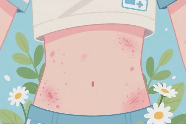 青少年肚子上长湿疹不管它会自己好吗(图3)