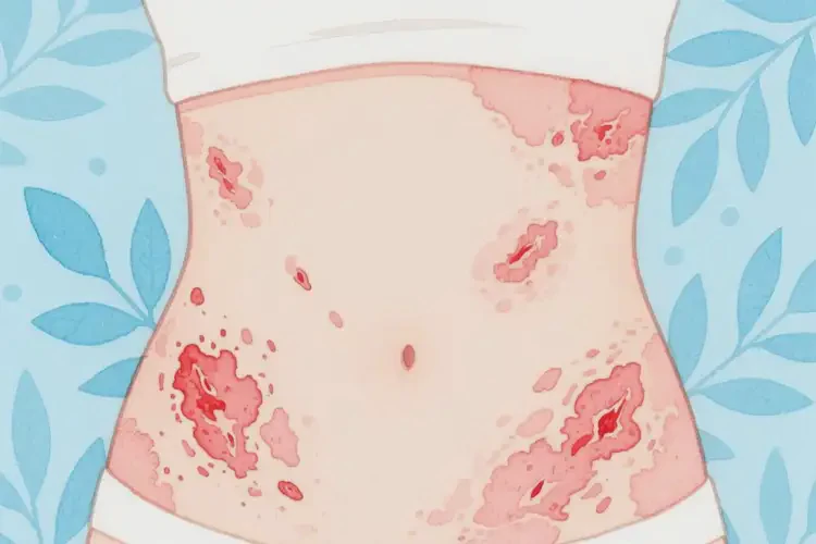 女人肚子偶爾起濕疹不管它會自己好嗎(圖4)