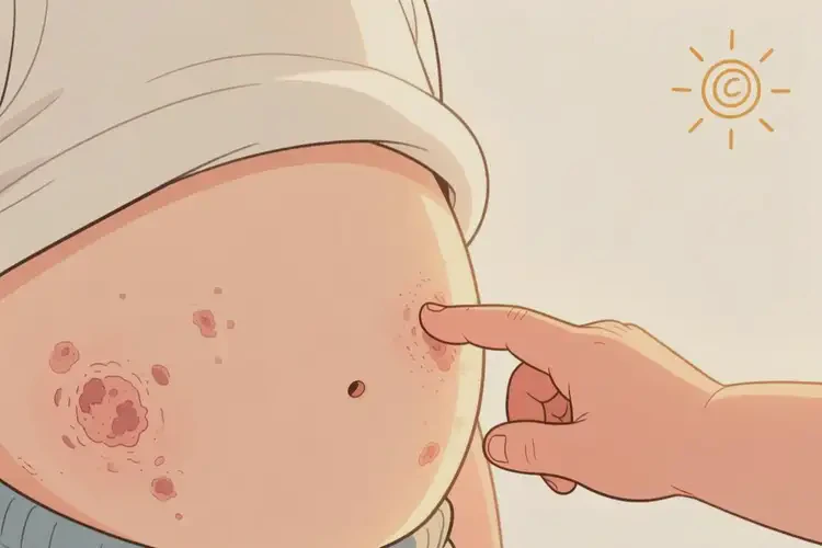 孩子肚子上经常起湿疹不管它会自己痊愈吗(图3)