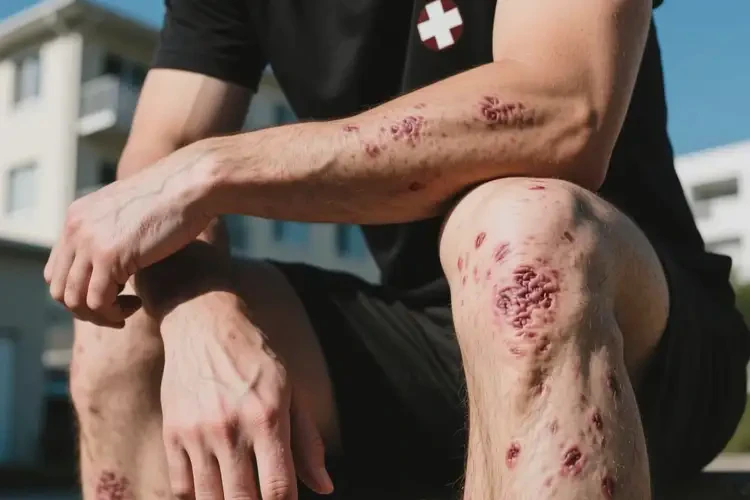 男人四肢出濕疹不管它會(huì)自己自愈嗎(圖4)