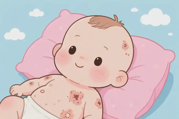 小兒全身出濕疹不管它會(huì)自己痊愈嗎(圖1)