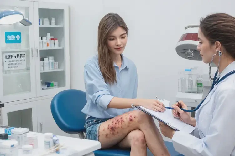 女性小腿上有濕疹不管它會(huì)自己痊愈嗎(圖2)