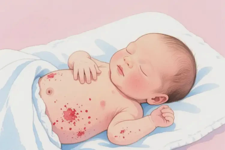 新生兒肚子上容易起濕疹不管它會自己痊愈嗎(圖4)