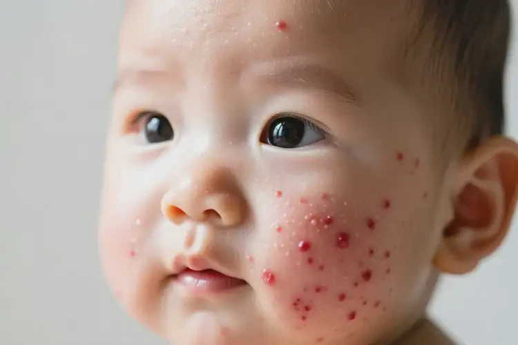 嬰兒臉上偶爾起濕疹能徹底自愈嗎(圖4)