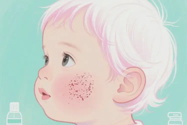 儿童面部偶尔起湿疹不管它会自己自愈吗(图1)