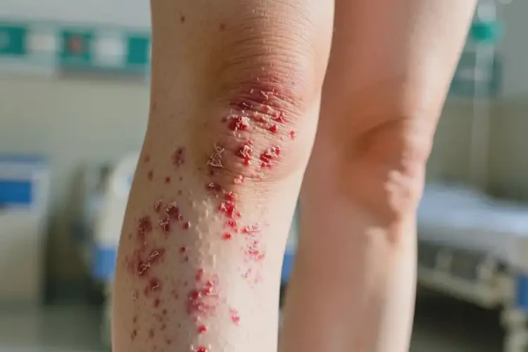 女人小腿上经常起湿疹不管它会自己好吗(图4)