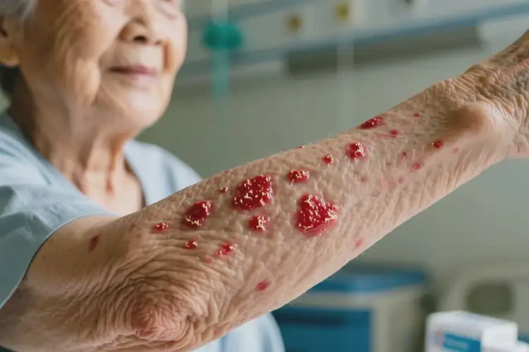 老人手臂上容易起濕疹不管它會自己痊愈嗎(圖4)