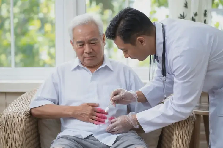 老人肚子上起濕疹不管它會自己自愈嗎(圖3)