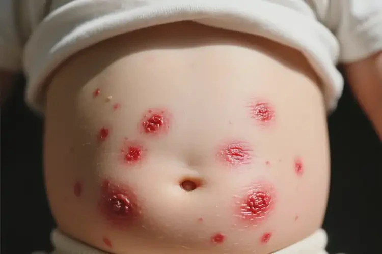 孩子肚子偶爾長濕疹可以徹底自愈嗎(圖1)