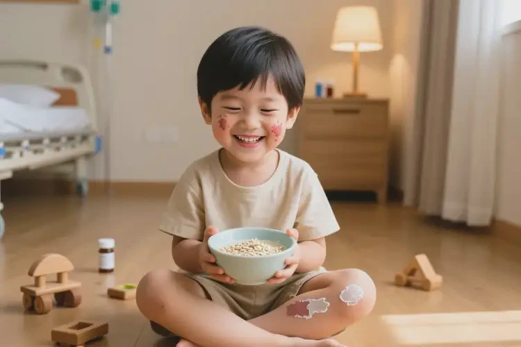 孩子全身經(jīng)常起濕疹能夠徹底治愈嗎(圖1)