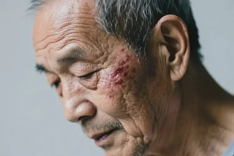 老人臉上出濕疹不管它會自己好嗎(圖2)