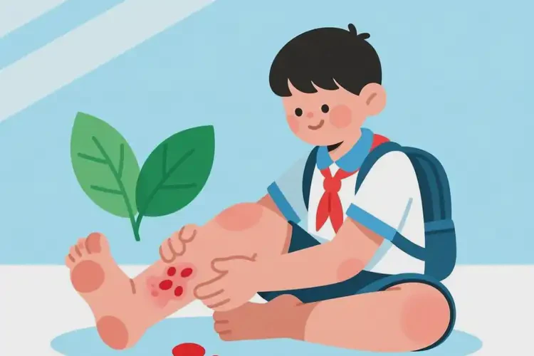 小學(xué)生腳上出現(xiàn)濕疹不管它會(huì)自己好嗎(圖2)