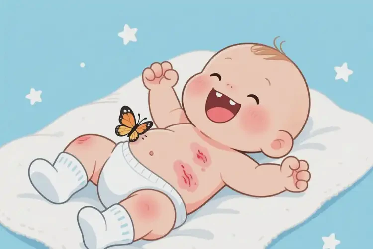 幼兒肚子上長濕疹不管它會自己好嗎(圖1)