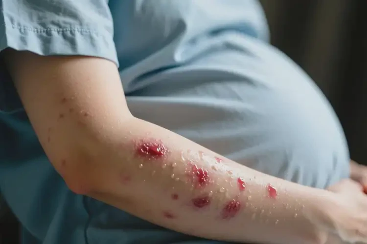 產(chǎn)婦手臂上起濕疹不管它會自己痊愈嗎(圖3)