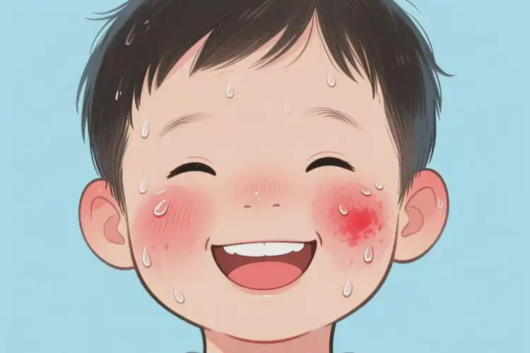 孩子臉上偶爾起濕疹能徹底自愈嗎(圖2)