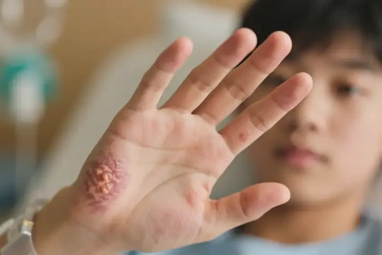 青少年手上容易起濕疹不管它會(huì)自己自愈嗎(圖2)