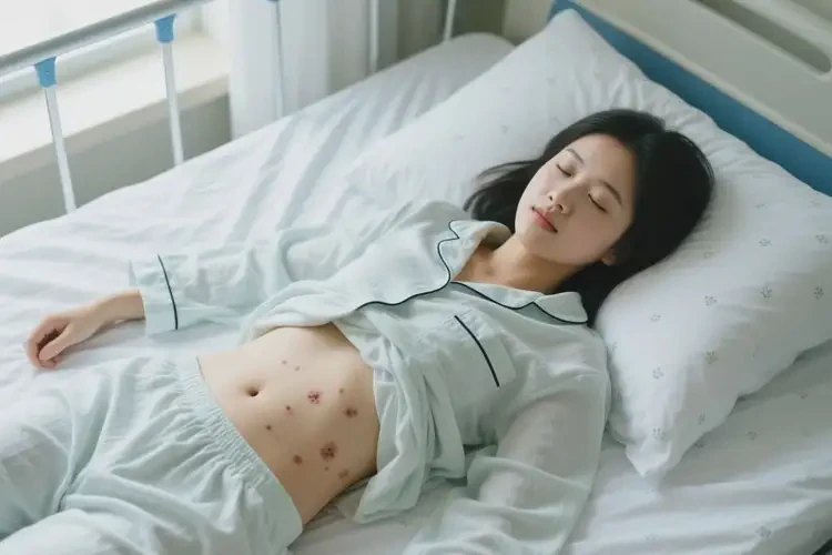 女生肚子上偶爾長濕疹不管它會自己好嗎(圖2)