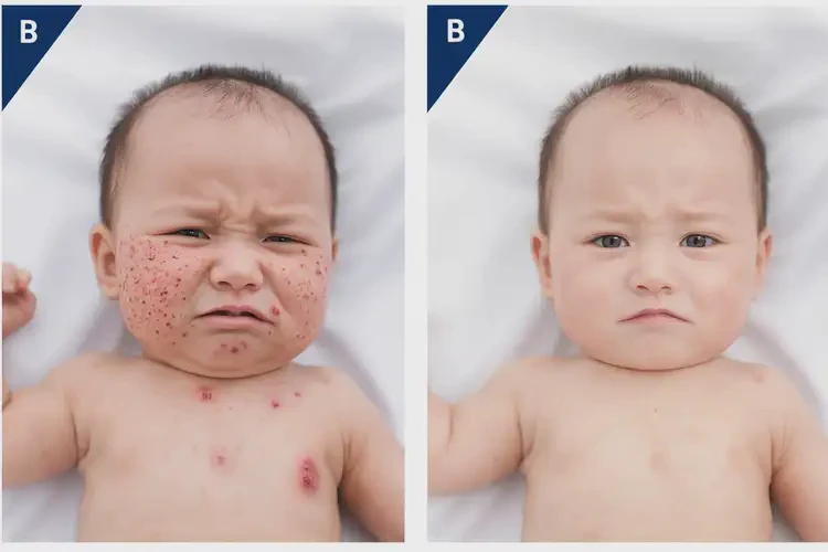 嬰兒手臂有濕疹不管它會(huì)自己痊愈嗎(圖1)