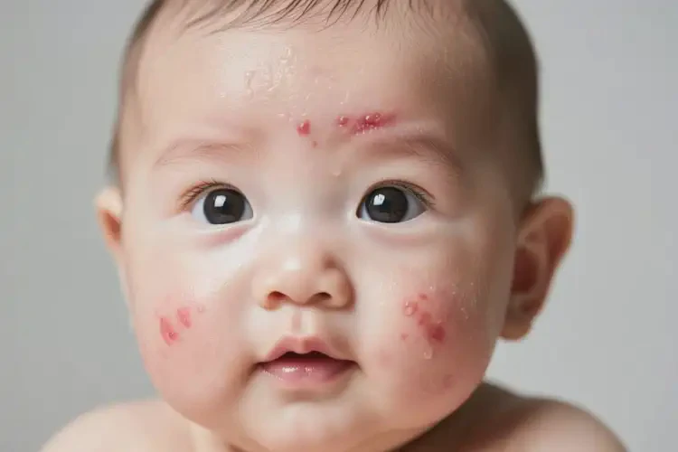 宝宝脸上偶尔起湿疹能彻底自愈吗(图1)