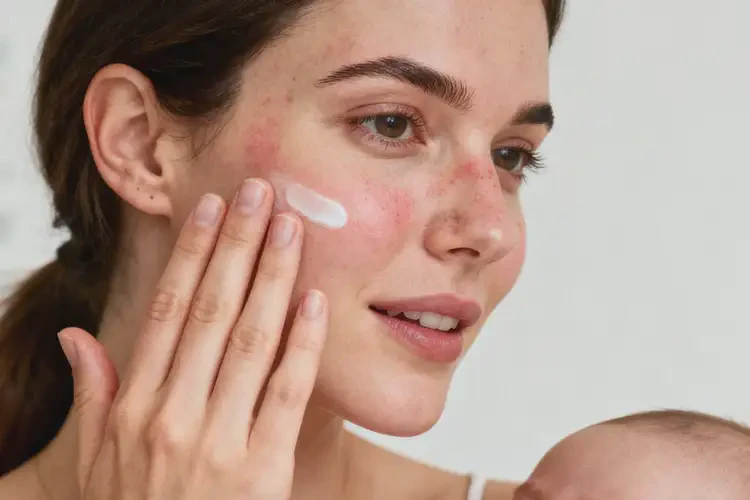 哺乳期媽媽臉上出濕疹不管它會自己好嗎(圖1)