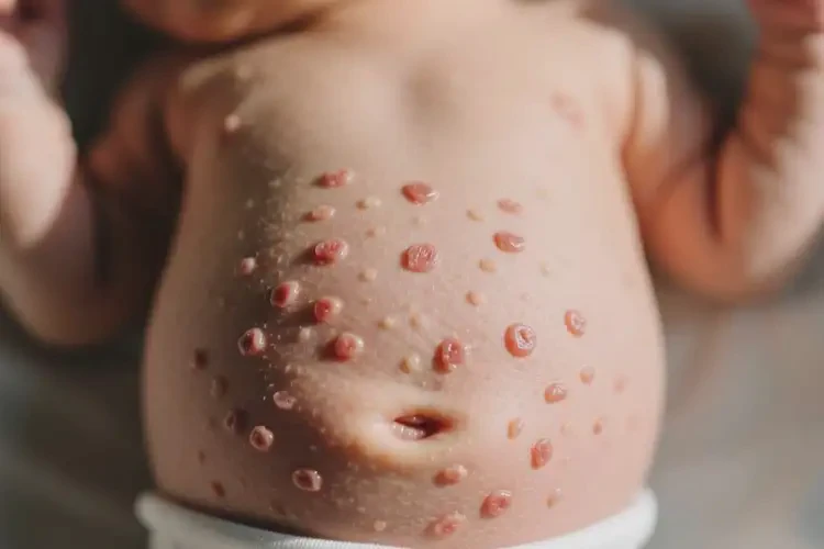 新生儿肚子经常起湿疹不管它会自己痊愈吗(图1)