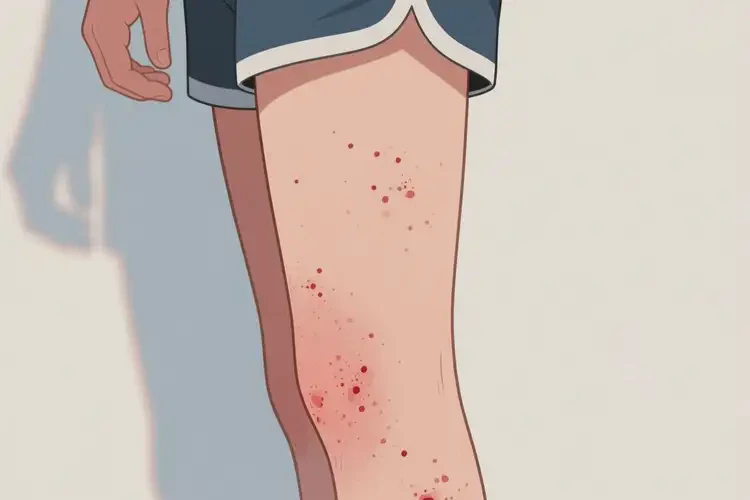 中学生大腿起湿疹不管它会自己自愈吗(图1)