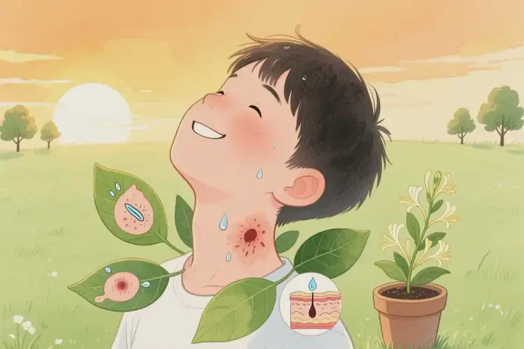 青少年脖子起濕疹不管它會(huì)自己好嗎(圖2)