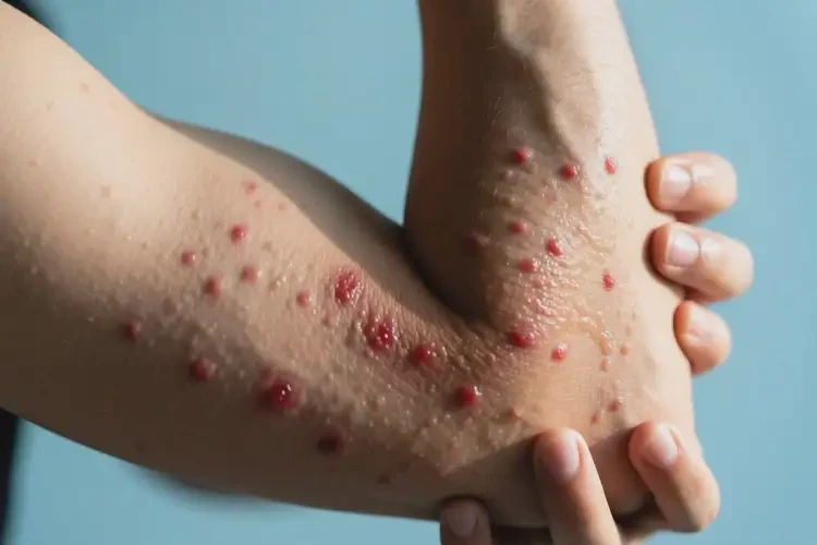 男人手臂起濕疹不管它會自己好嗎(圖2)