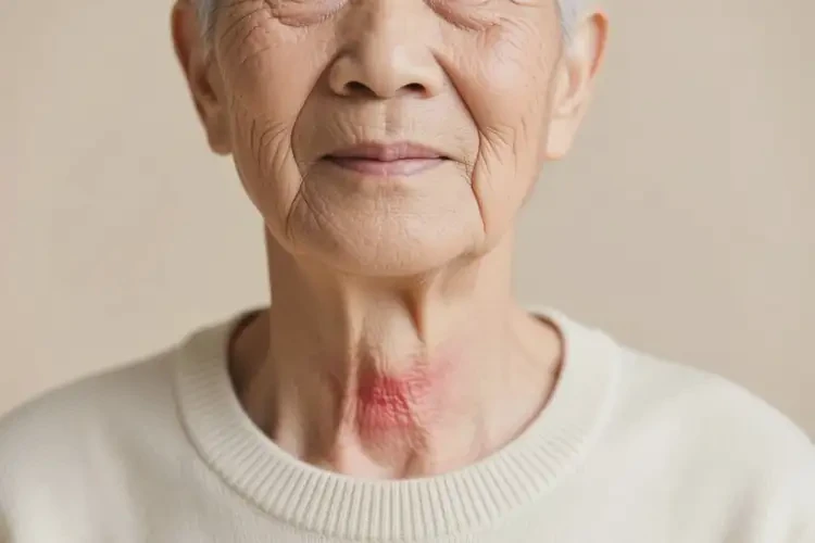 老年人脖子偶爾長濕疹不管它會自己好嗎(圖1)