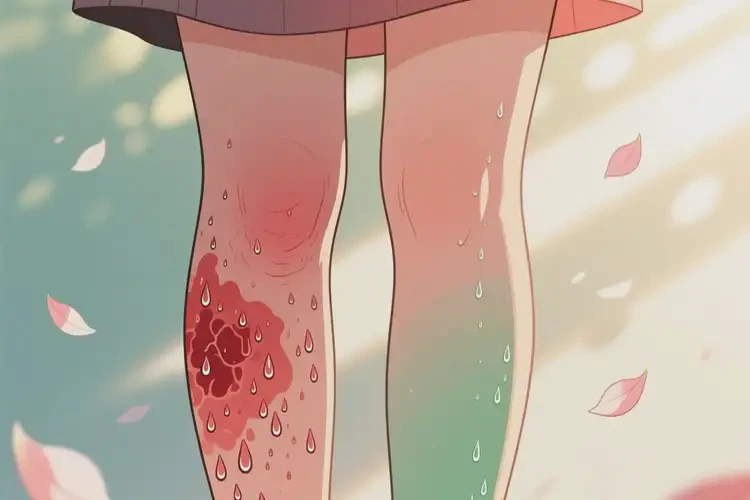 女性小腿上有濕疹不管它會自己自愈嗎(圖1)