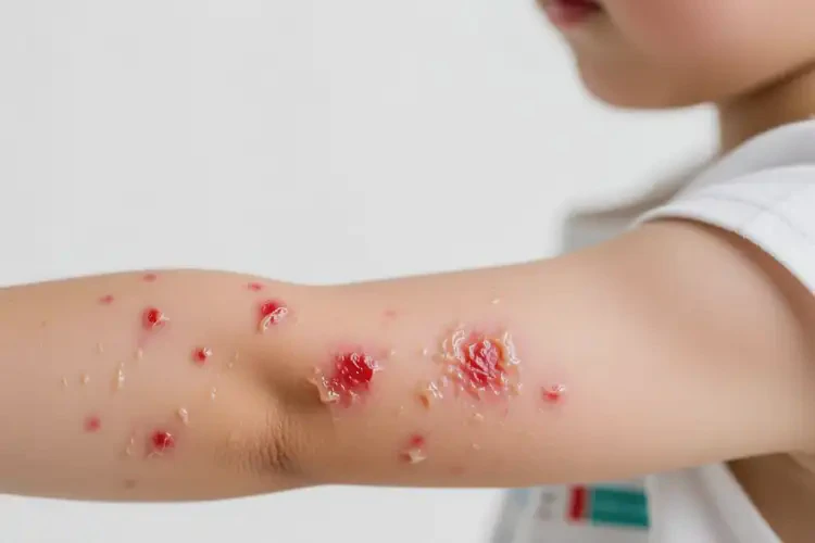 孩子手臂上偶爾長濕疹不管它會自己自愈嗎(圖4)