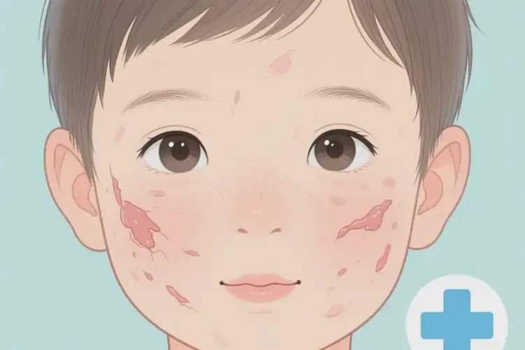 孩子面部出濕疹可以徹底自愈嗎(圖1)