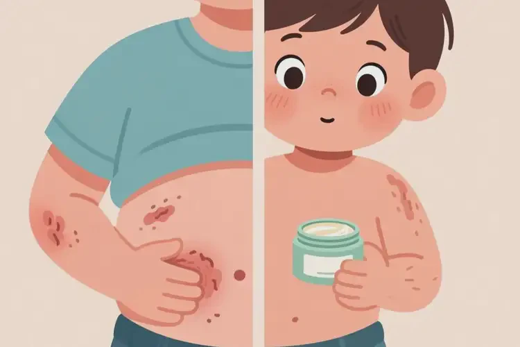 小孩肚子出濕疹不管它會自己好嗎(圖2)